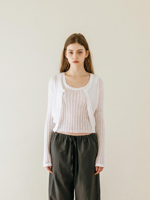 TINKNIT Punched Lace Sleeveless_Red