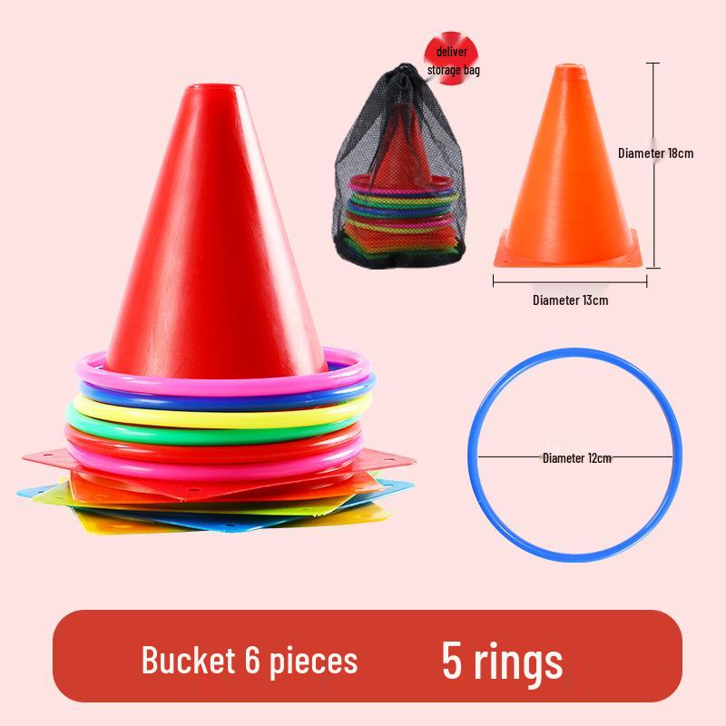 Kids Sensory Ring Toss Game: Ice Cream Cone & Marker Cone Set for Kindergarten Training