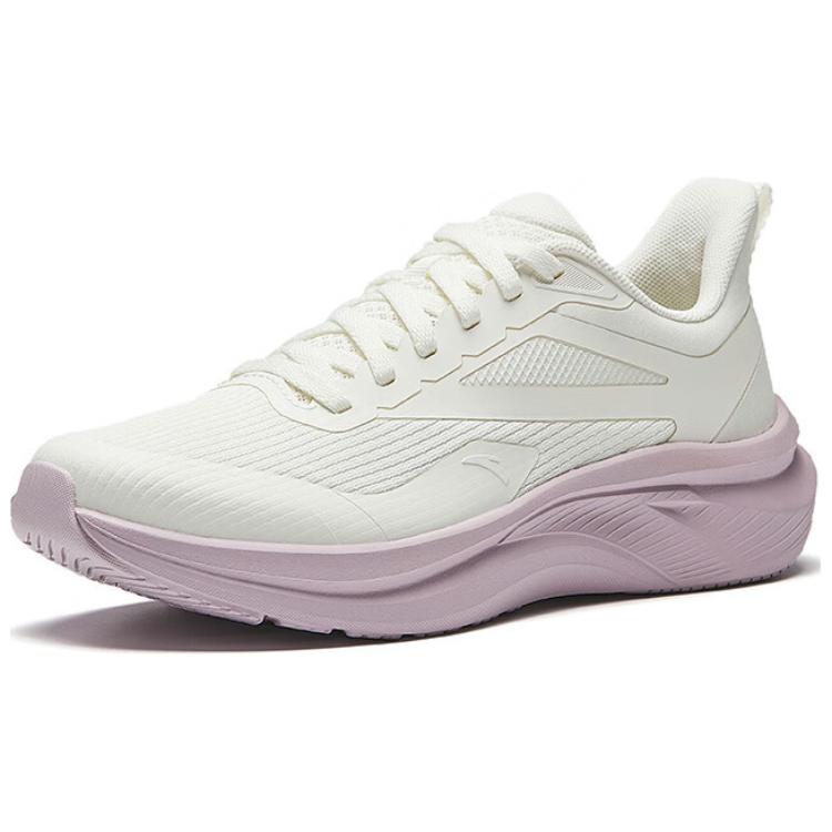 Anta Light Cloud Comfortable Versatile Breathable Lightweight Low-Top Casual Running Shoes Women sneaker White Purple 122515523--4