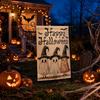 Halloween Decorative Garden Flag Trick or Treat Design with Pumpkins Spider Webs and Bats for Outdoor Yard Display 45x30cm