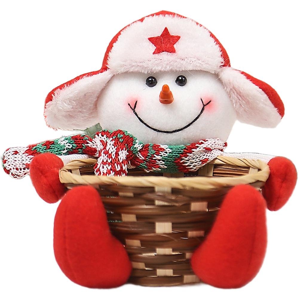 

Candy Basket Child-Friendly Decoration 17*16*12cm Cartoon Santa Basket Adorable Character Themes Festive Holiday Decor