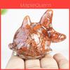 Fish Figurine Resin Miniature With Natural Crystal For Home Decor Collectors