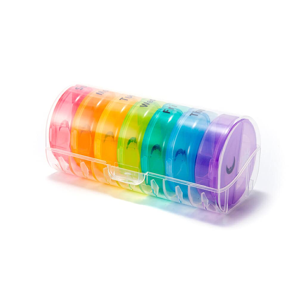 Wöchentliche 7-Tage-Pillenbox Medikamentenbox Halter Organizer Wöchentliche 14 Fächer Pillenaufbewahrungsbox für Medikamente Nahrungsergänzungsmittel Vitamine
