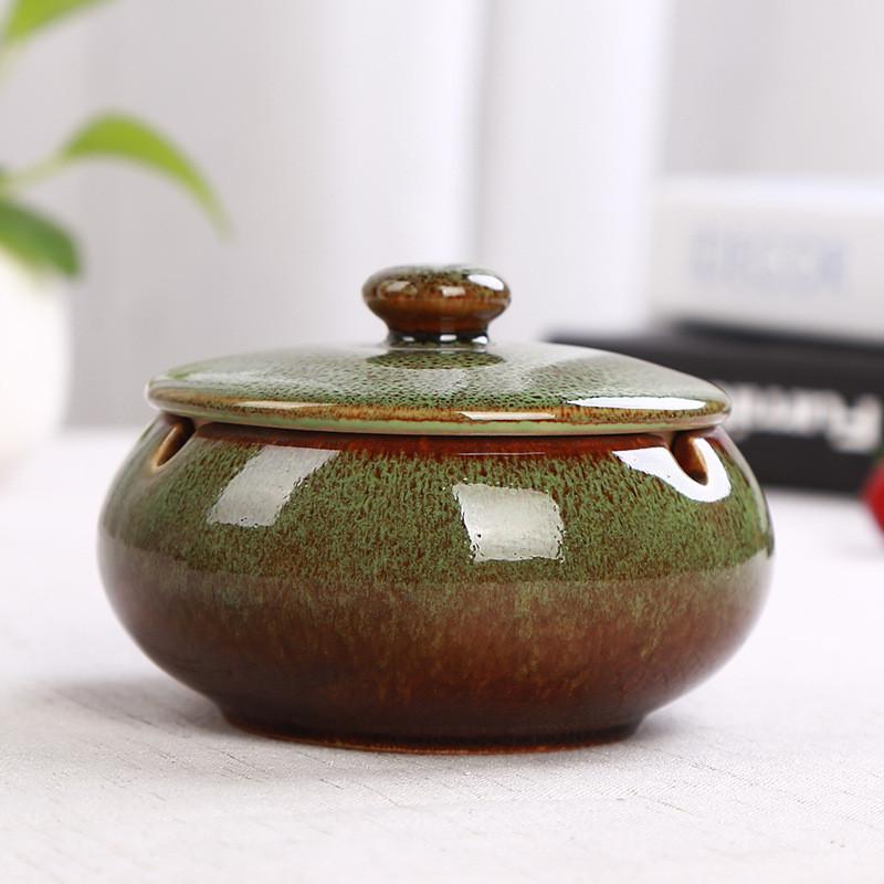Vintage European Ceramic Ashtray With Creative Design For Home Decor And Smoking Lounge