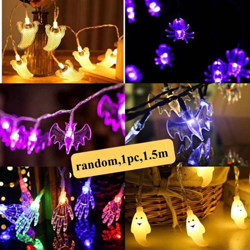 1.5m 10Led Halloween Light String Pumpkin Skull Eye Balls Ghost Festival Party Lantern Trick Or Treat Happy Halloween Day Decor