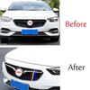 For Buick Regal 2018-2020 3Color Front Center Mesh Grille Grill Strip Trim 6PCS