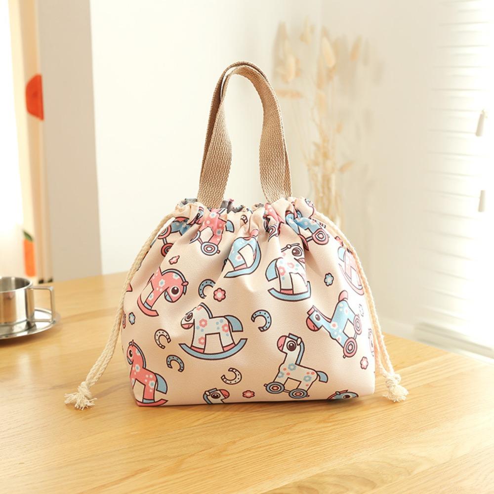 Cartoon Printing Lunch Bag Cute Storage Meal Bag New Handbag