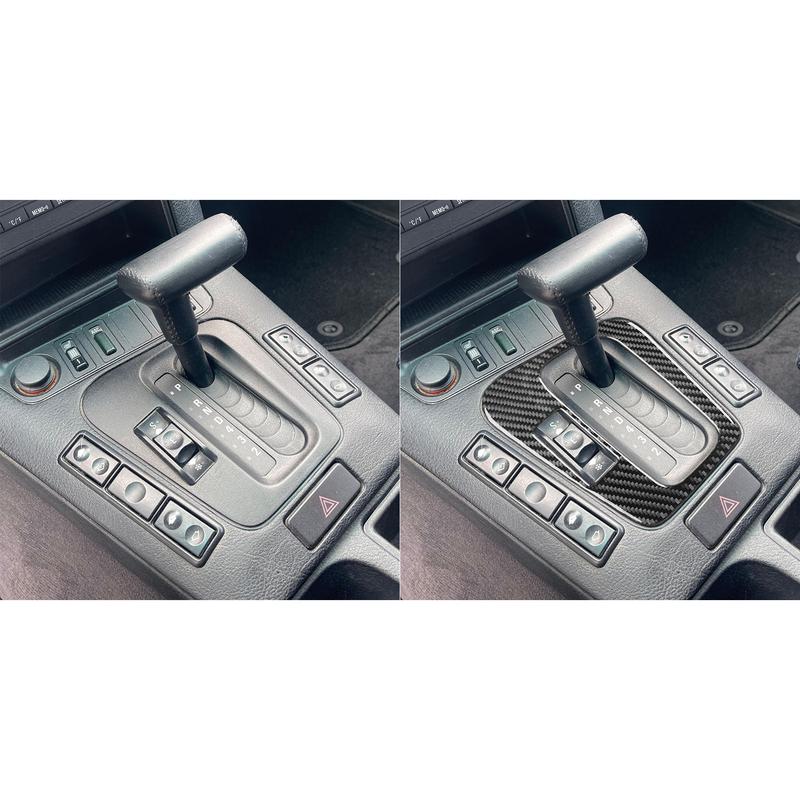 Para BMW Serie 3 E36 1994-1996 Fibra de Carbono Panel Central de la Palanca de Cambios Recorte Cubierta Accesorios de Coche Pegatina Decorativa Interior