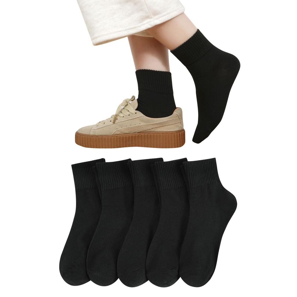 Yazon Black and Stylish Cotton Casual Breathable and Warm Socks for All Perfect for and Sizes Set Women's Socks, Spring, Autumn, Winter, Socks,
