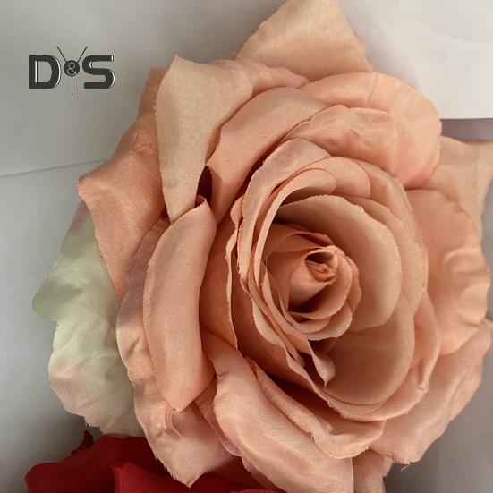 Yapay Çiçek 1 Adet Kafa DIY Solmaz Kumaş Çiçek Aranjmanı Sahte Ayçiçeği Masa Dekor