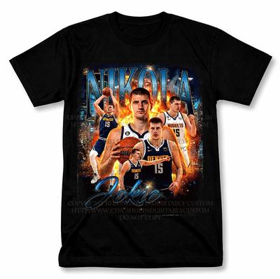 Nikola Jokic Denver Nuggets Graphic T Shirt Vintage Style Basketball Fan Tee