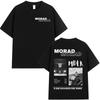 Rappare Morad MDLR Turné Album T-shirt Herr Dam Högkvalitativ Bomull T-shirt Mode Hip Hop Kortärmad T-shirts Streetwear