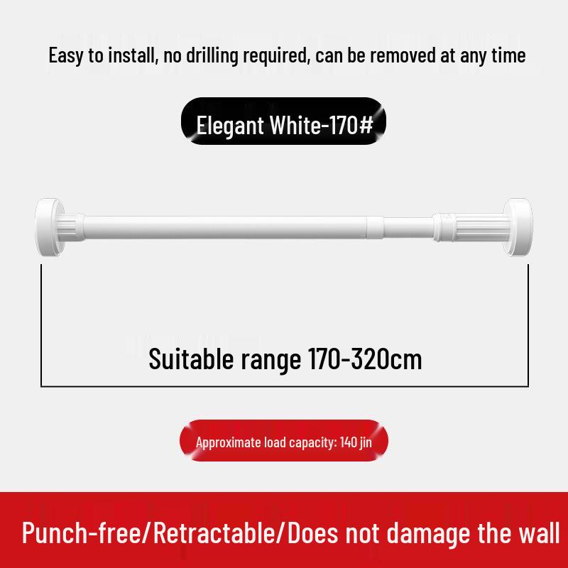 Teleskopische Edelstahl Kleider- & Duschvorhangstange