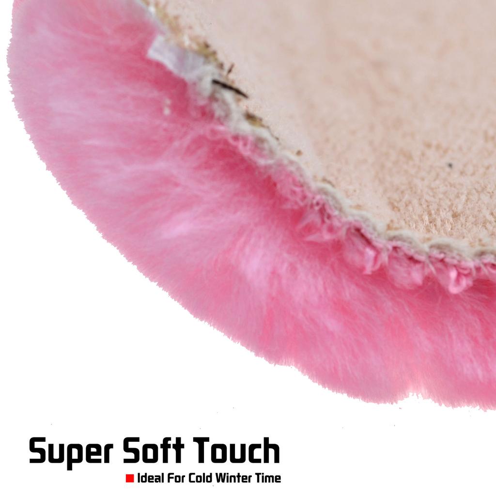 3 peças super grossa pelúcia carro fofo volante capa de câmbio capa de freio de mão protetor gola quente pele de carneiro macia inverno