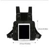 Sac Chest Rig Design Réfléchissant Sac Gilet Tactique Résistant à l'Usure Multiples Poches Sac de Poitrine pour Étudiants Sac à Dos Streetwear Hip-Hop