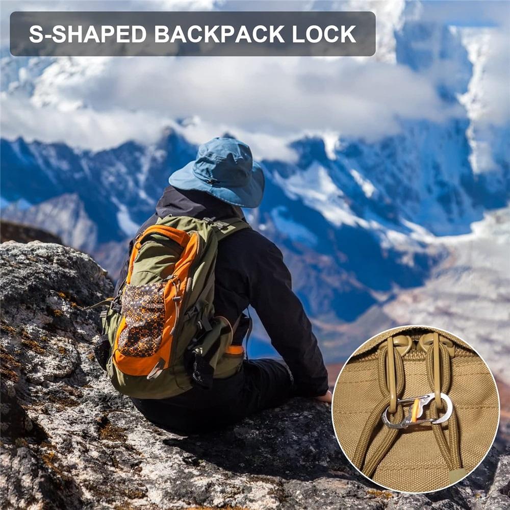 10-Piece Outdoor Camping Hook Set Mini S-Shaped Hooks Backpack S-Hooks Anti-Theft & Anti-Slip Suitable For Keys, Charms, Backpacks & Outdoor Gear