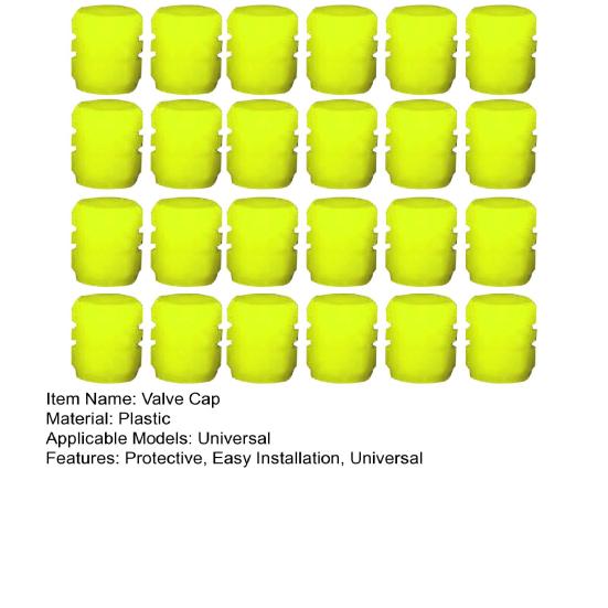 Glow In The Dark Tire Valve Caps Universal Tire Valve Stem Covers for Car Truck SUV Motorcycle Night Safety Lights Dustproof Tire Accessories