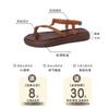 Niche retro design sense toe sandals women's 2025 summer new comfortable skirt thick-soled non-slip beach shoes