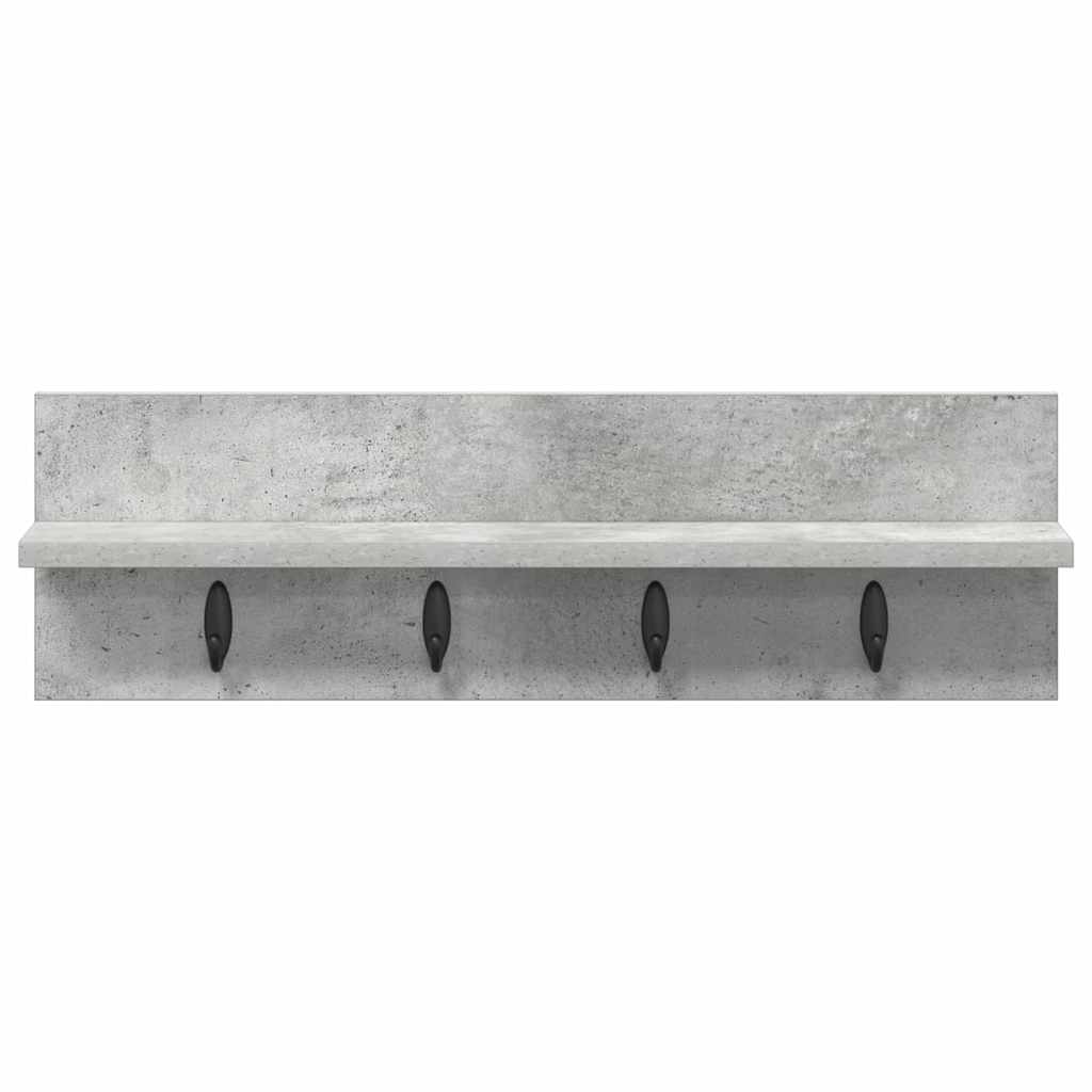 Wall Mounted Nightstand Concrete Grey 60 x 10.5 x 18 cm