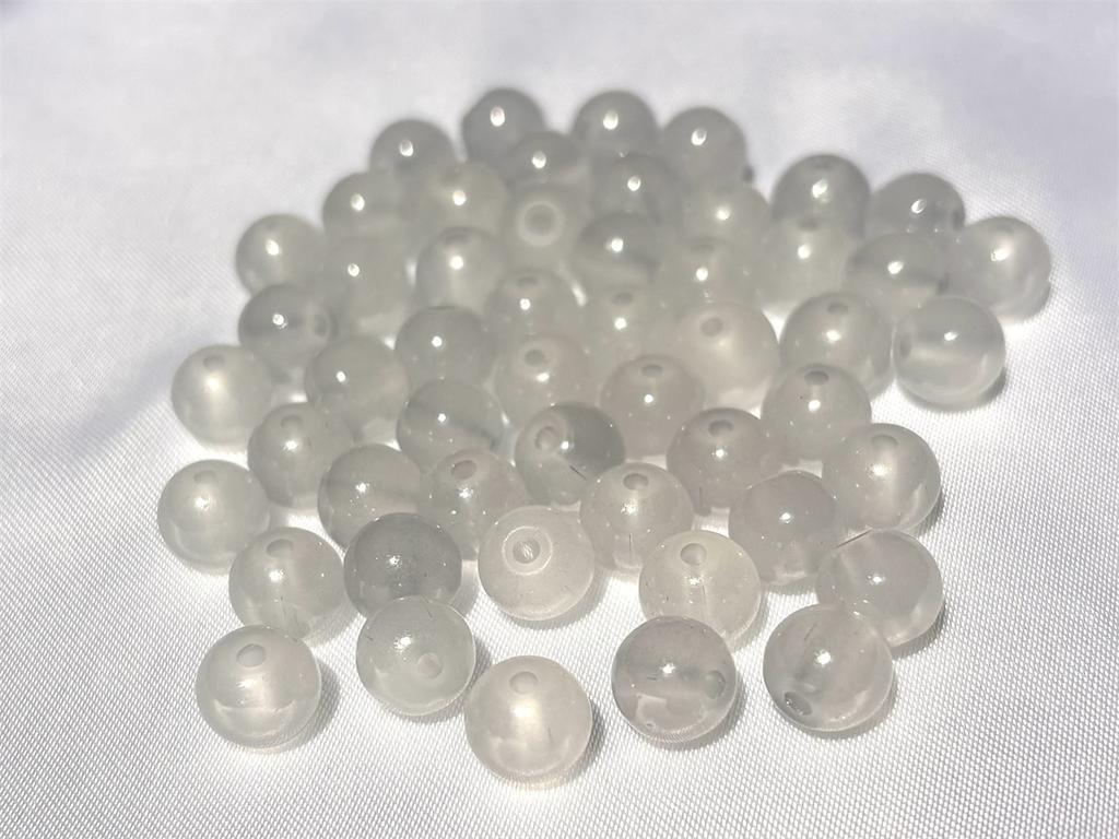 50pcs 8mm Glass Crack Imitation Jade Color Series Round Beads DIY Handmade Necklace Bracelet Loose Beads Jewelry Accessories