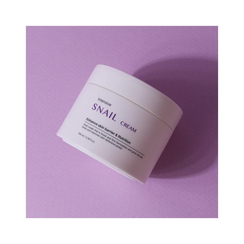 (2ea) Foodaholic Crème Intensive à la Bave d'Escargot 100ml/Crème Hydratante Renforcement de la Barrière Amélioration des Rides Haute Hydratation