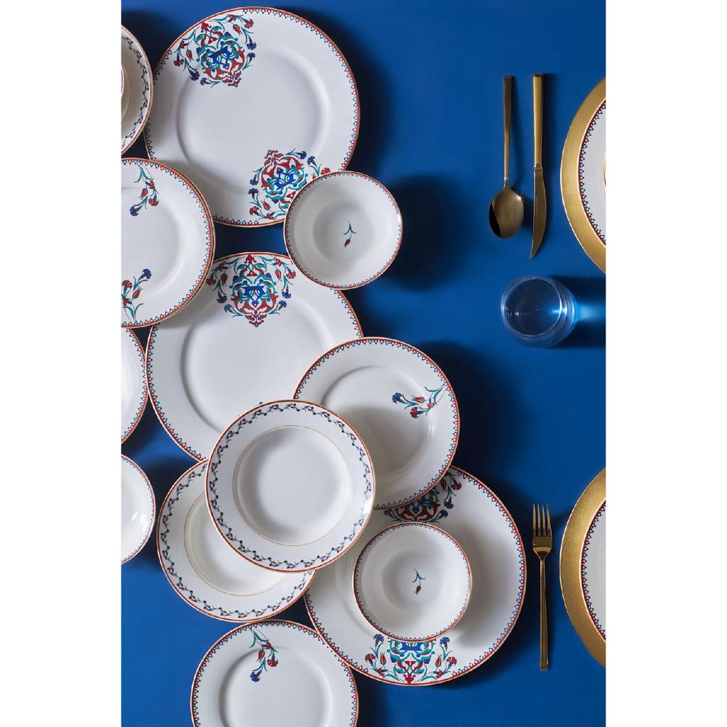 Nakka 24 Piece Porcelain Dinner Set For 6 People