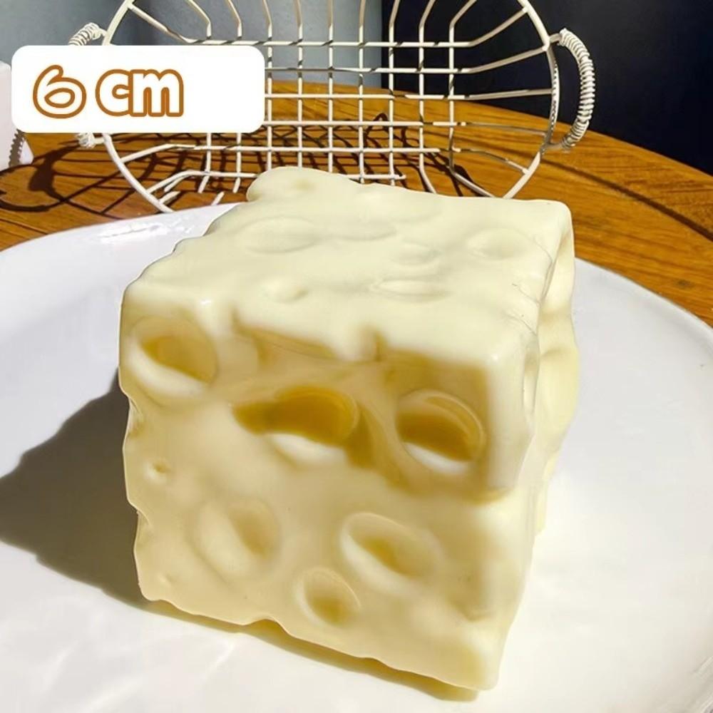 Shapeable Cheese Pinch Non-Bounce Anti-Stress Cheese Squeeze Fidget Squishy Texture Asmr Sensory Stress Stress Relief