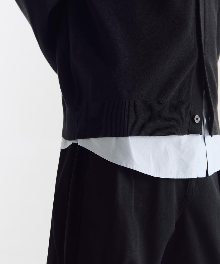 Musinsa Standard Cotton Tencel Essential Cardigan [Black]