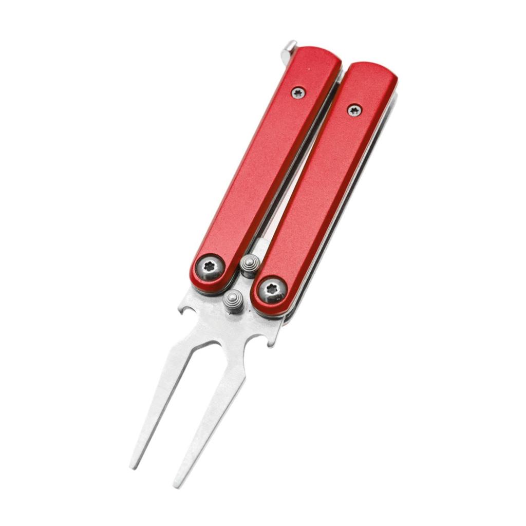 Golf Divot Repair Tool,Lightweight,Sturdy,Metal Portable Gift Fork Golf Divot Tool,Foldable Golf Equipment