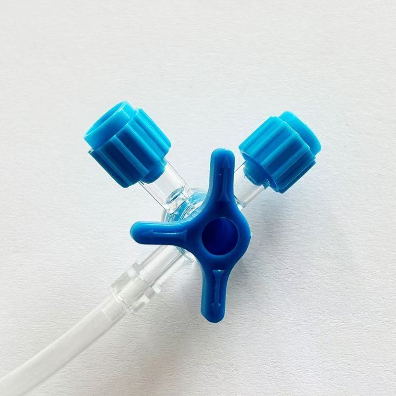 Pet Drainage and Infusion Three-Way Stopcock with Luer Lock Connectable to Syringe Three-Way Valve Extension Line 4.0*10cm