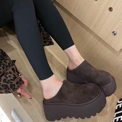 Bottes de neige épaisses doublées de peluche pour femmes, nouvelles chaussures en coton chaudes et confortables pour l'automne et l'hiver 2024