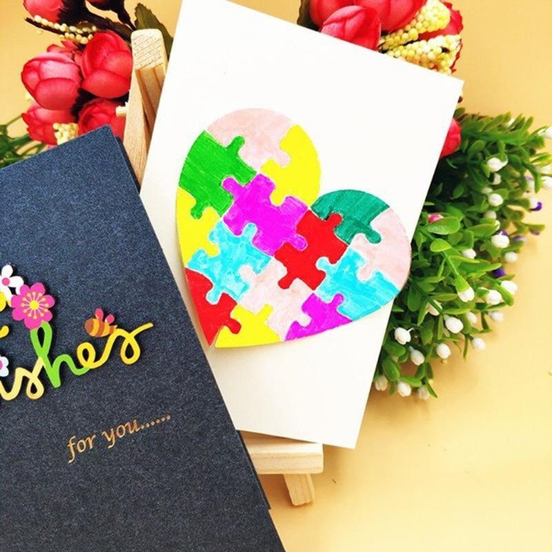 Love Puzzle Metal Cutting Dies Cut Die Mold Creative Puzzle Love Decoration Scrapbook Paper Craft Knife Mould Blade Punch Stencils