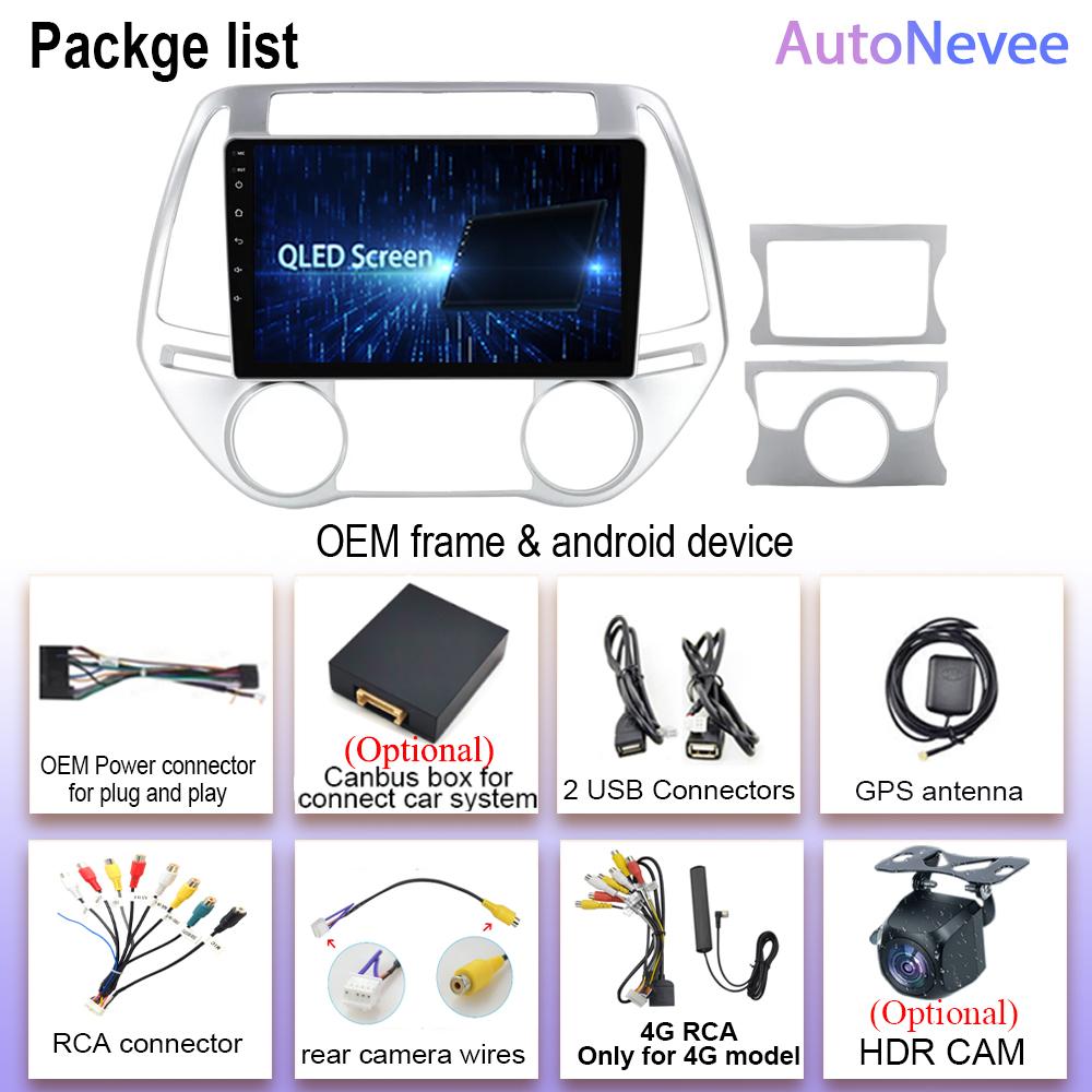 Car Android For Hyundai I20 PB 2012 - 2014 Auto Radio Multimedia GPS No 2din CPU Navigation 5G Wifi QLED Screen High-performance