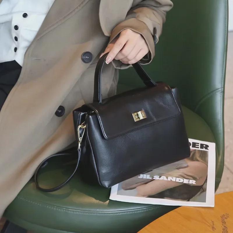 2024 Women's Genuine Leather Shoulder Bags: Stylish, High-End Messenger & Handbags