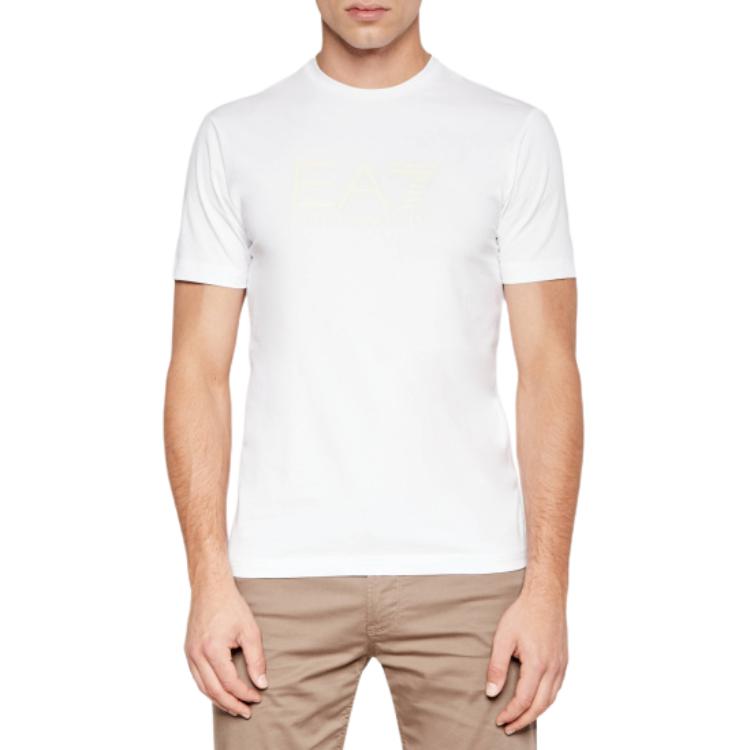 Emporio Armani EA7 Logo Crew Neck Pullover Short Sleeve T-Shirt Men Tops 6DPT62-PJVQZ-1100