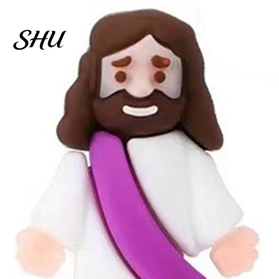 Jesus Model 12/48Pcs Mini Figurine PVC Savior Figure Themed Toy Statue Sculpture Desktop Decoration Easter Ornament Christmas Festival Gift Set