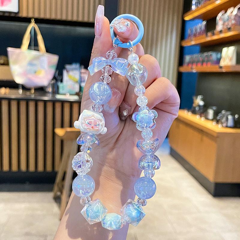 

Kawaii Cute Bubble Mart Бисерная телефонная цепочка Мультяшный брелок Подвеска Рюкзак Украшения Аксессуары Diy Бисерный брелок