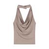 Black Pure Desire Spice Girl Neck Swing Neck Vest Women's Summer Waist Skinny Design Short Sexy Halter Top