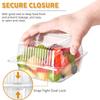 Clear Plastic Containers with Lids for Food, Thickened Disposable Sandwich Containers Clamshell Boxes for Cake Slice, Dessert