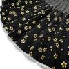 Folding Cherry Blossom Black with Gold Cherry Business Folding Fan [Hanakanzashi] Fan, Gold-Embossed Pattern, Men's & Women's, 100% Cotton, Approx.