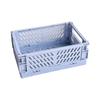 1Pc Mini Folding Plastic Storage Box Student Desktop Finishing Handbook Tape Stationery Folding Basket Storage Basket