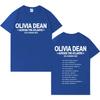 Singer Olivia Dean 2025 Fashion Short Sleeve TShirt Unisex HipHop Loose Cotton Casual Comfortable TShirt Streetwear