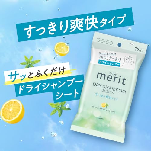 Merit Merit Day Plus Dry Shampoo Sheet White Green 12 Pieces
