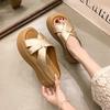 French Platform Slippers Women's Summer Wear 2025 New High-end Silver with Skirt Temperament Beach Cool Slippers