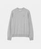 UNIFORM BRIDGE Silk Blended Crew Neck Knit Light Melange Gray