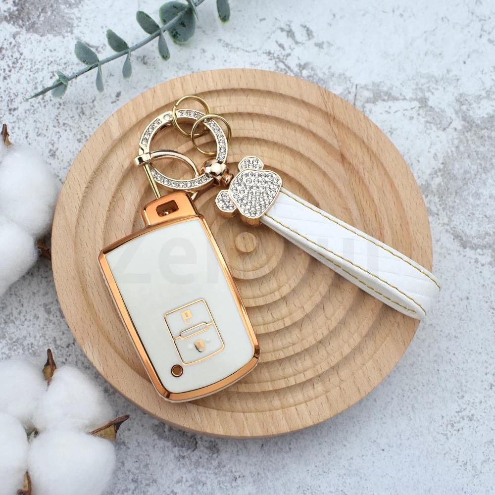 2 4 Buttons Tpu Car Key Case Cover Remote Fob Shell Holder For Toyota Sienta Alphard Voxy Noah Esquire Harrier Keyless Protector