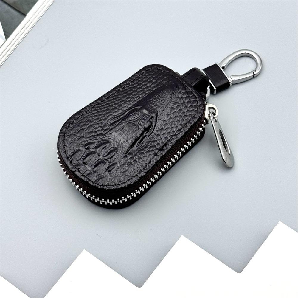 Luxuriöses Autoschlüsseletui mit Alligatorkopf-Modeanhänger, stilvolle Schlüsselhülle für Autoschlüssel