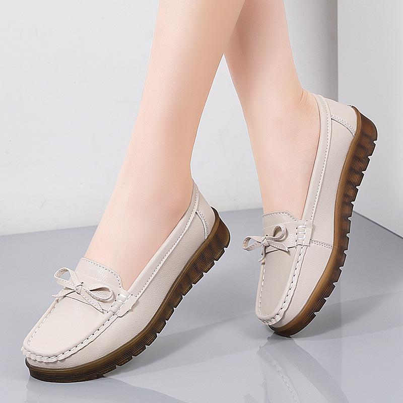 

New Spring Bean Shoes for Women Super Soft and Comfortable Women s Singles Shoes for Middle-aged and Elderly People 41
