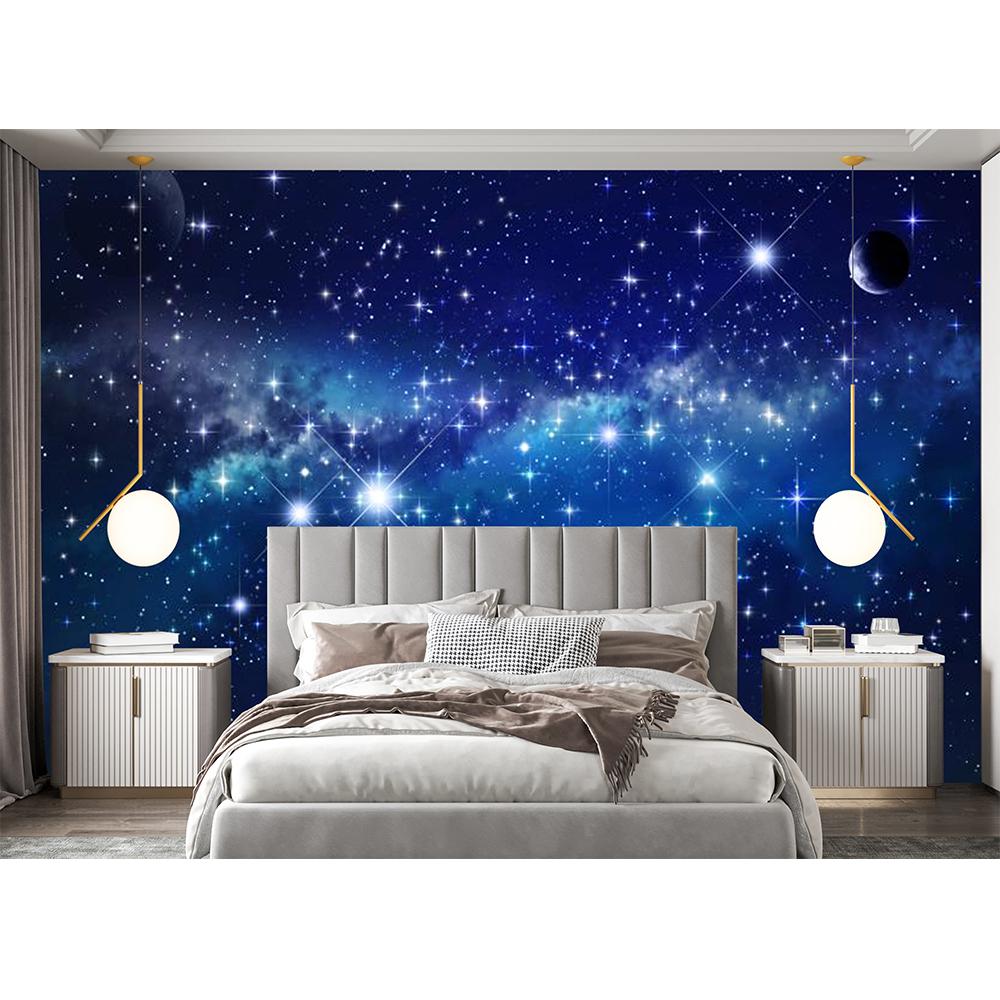 Galaktická kosmická tapeta na strop Tapeta noční oblohy Hvězdy Mlhovina Nástěnná malba Obývací pokoj Ložnice Tapeta