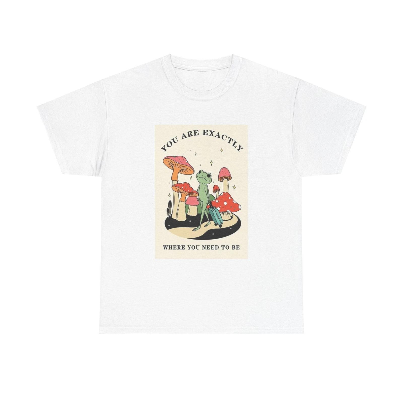 Men s and Women s T-shirts Trippy Mushroom Frogs M